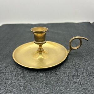 Vintage Solid Brass Candlestick Candle Holder 6"
